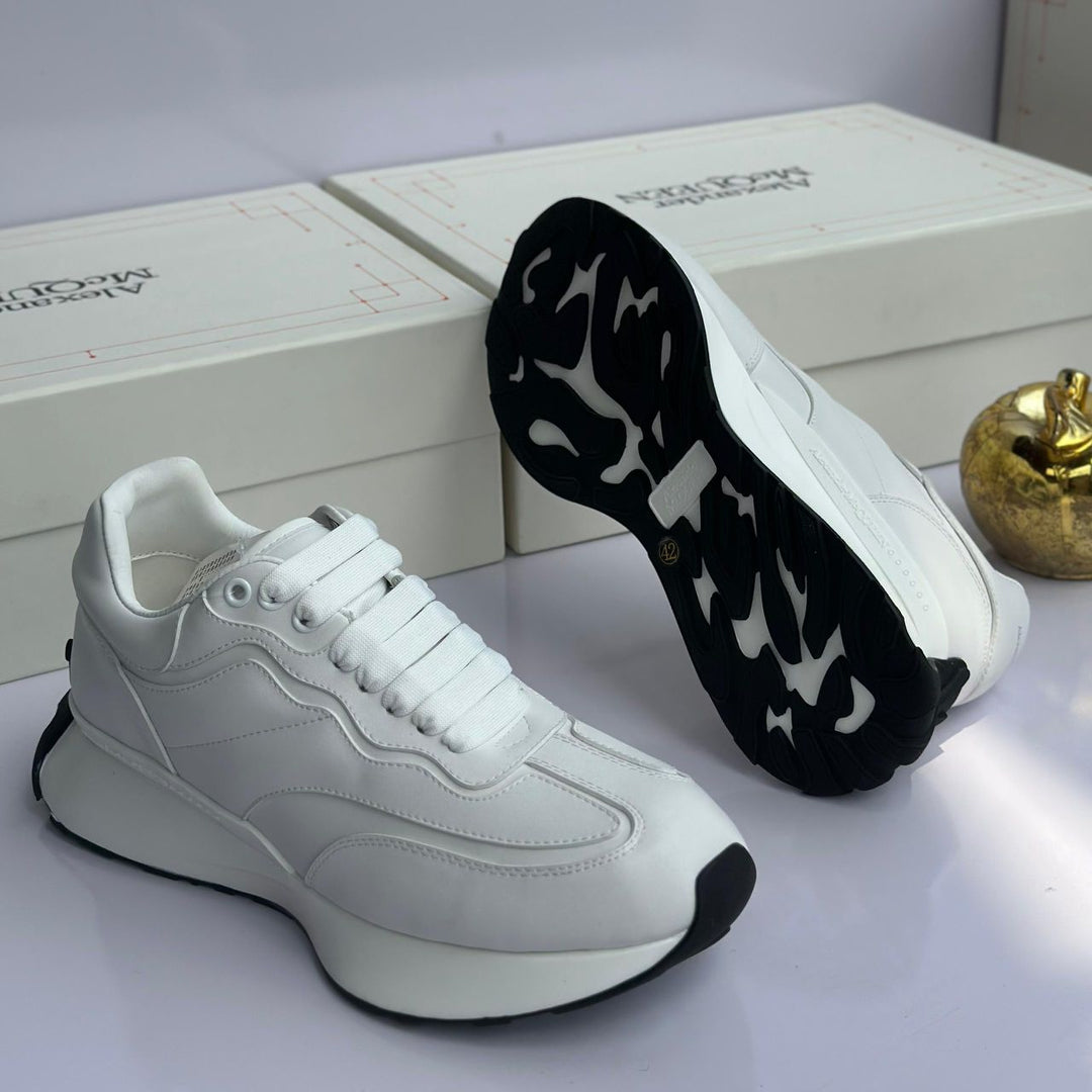 Alexander McQueen Oversized Runner Sneakers – Black, White & Red