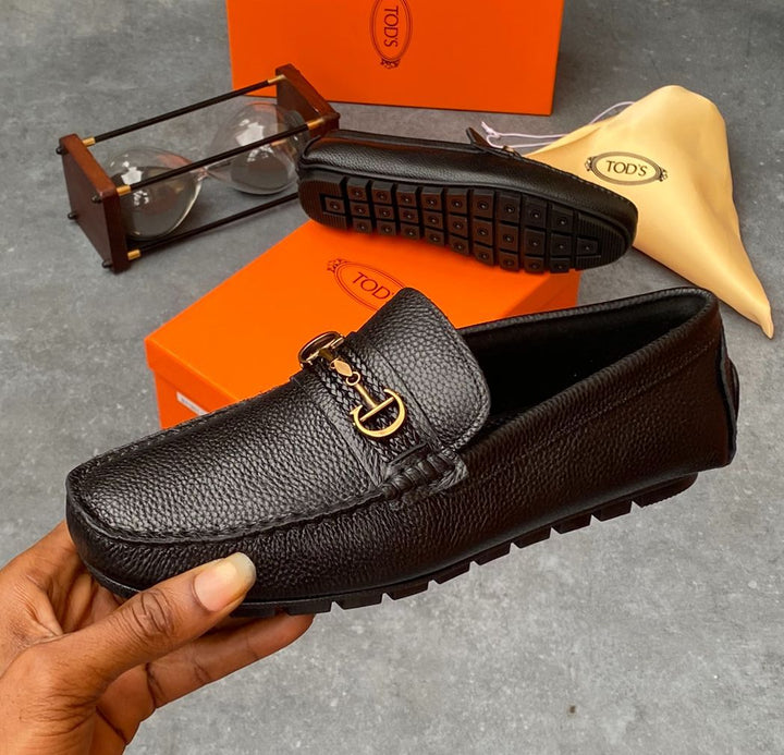 Ermenegildo Zegna Brown Leather Loafers